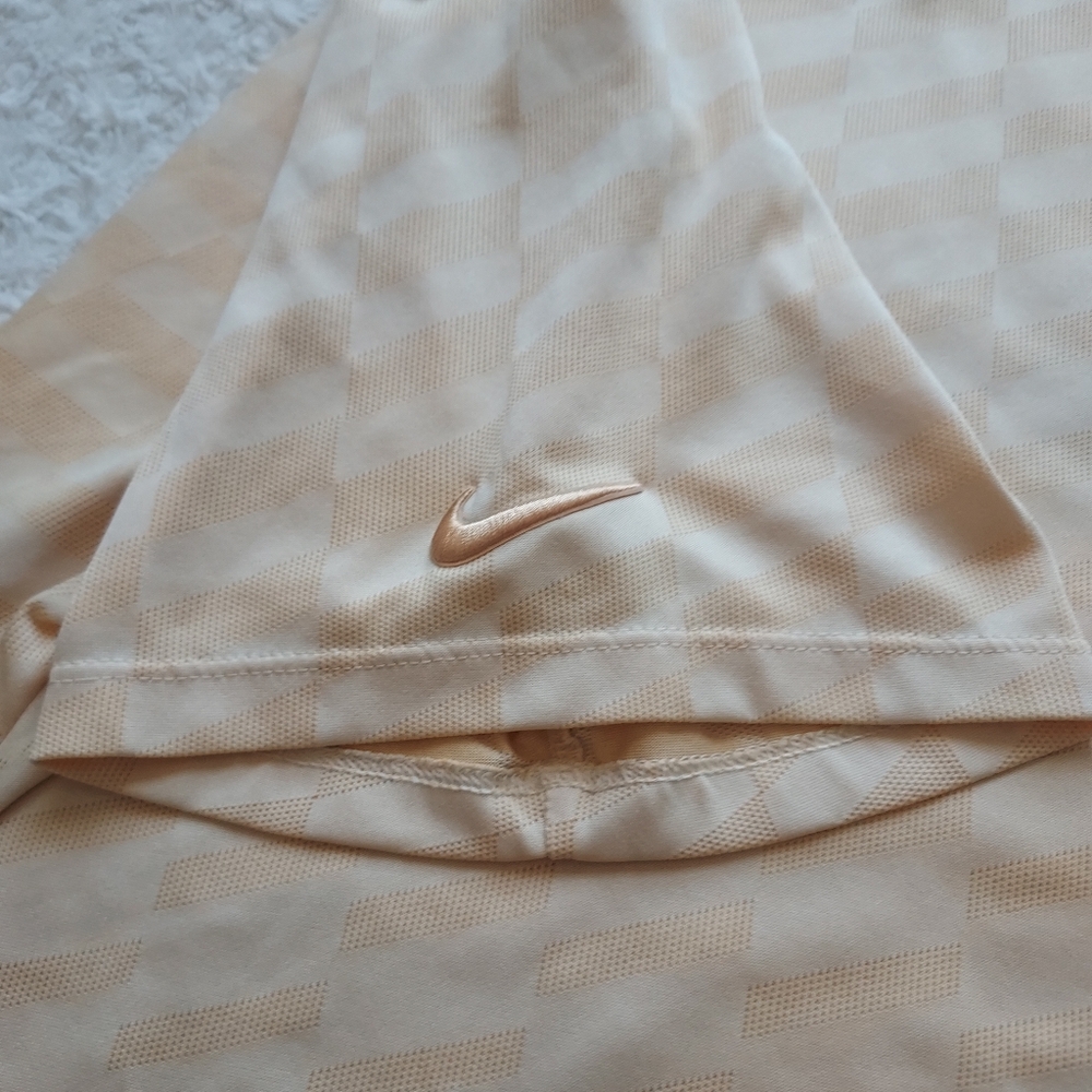 Nike Dri Fit Light Yellow Patterned Polo Shirt Standard Fit 2XL Golf Outdoor - Picture 7 of 15